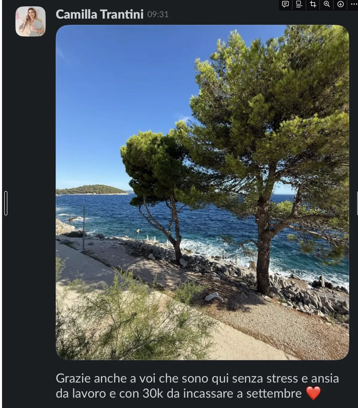 Screenshot del caso