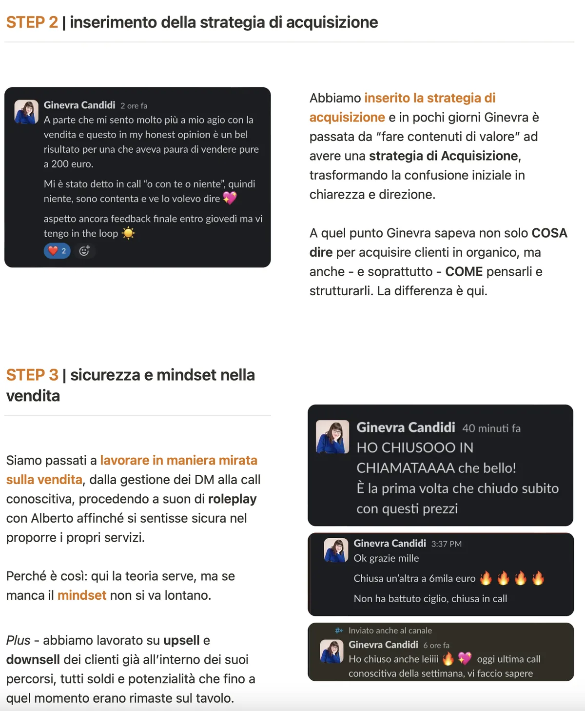 Screenshot del caso