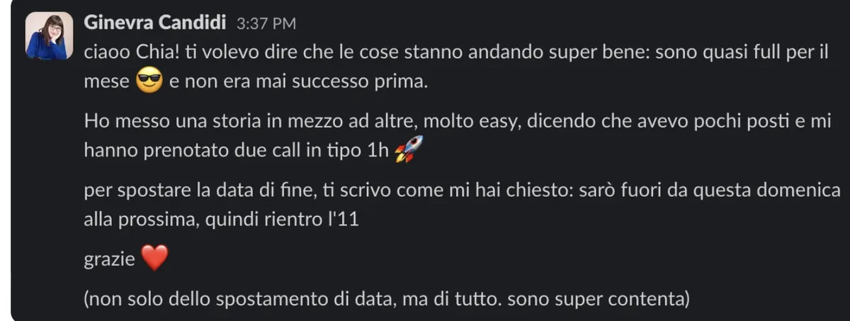 Screenshot del caso