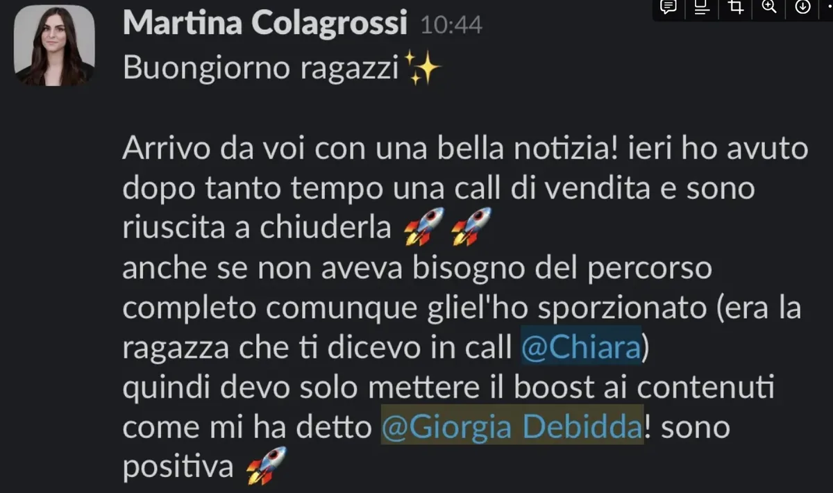 Screenshot del caso