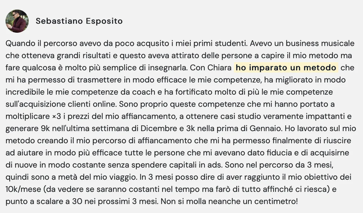 Screenshot del caso
