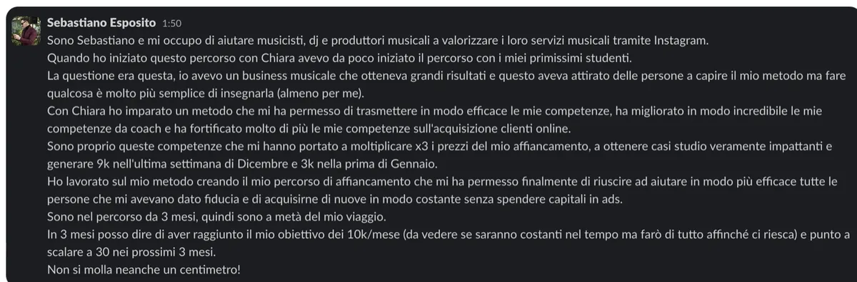 Screenshot del caso
