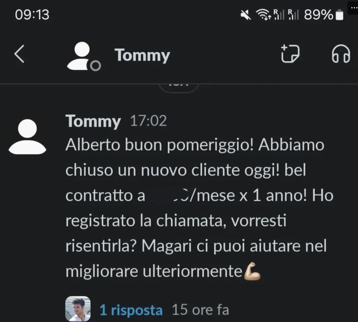 Screenshot del caso