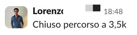 Screenshot dalle chat dei percorsi