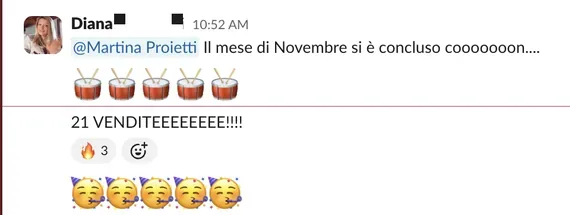 Screenshot dalle chat dei percorsi