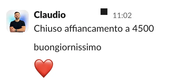 Screenshot dalle chat dei percorsi