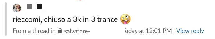 Screenshot dalle chat dei percorsi