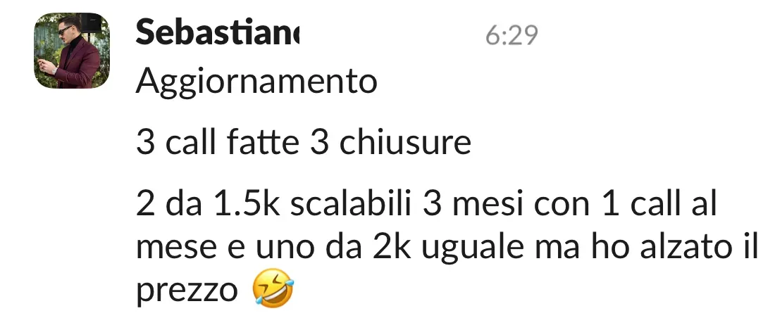Screenshot dalle chat dei percorsi