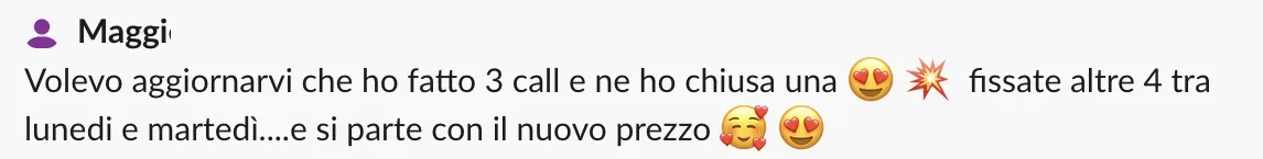Screenshot dalle chat dei percorsi